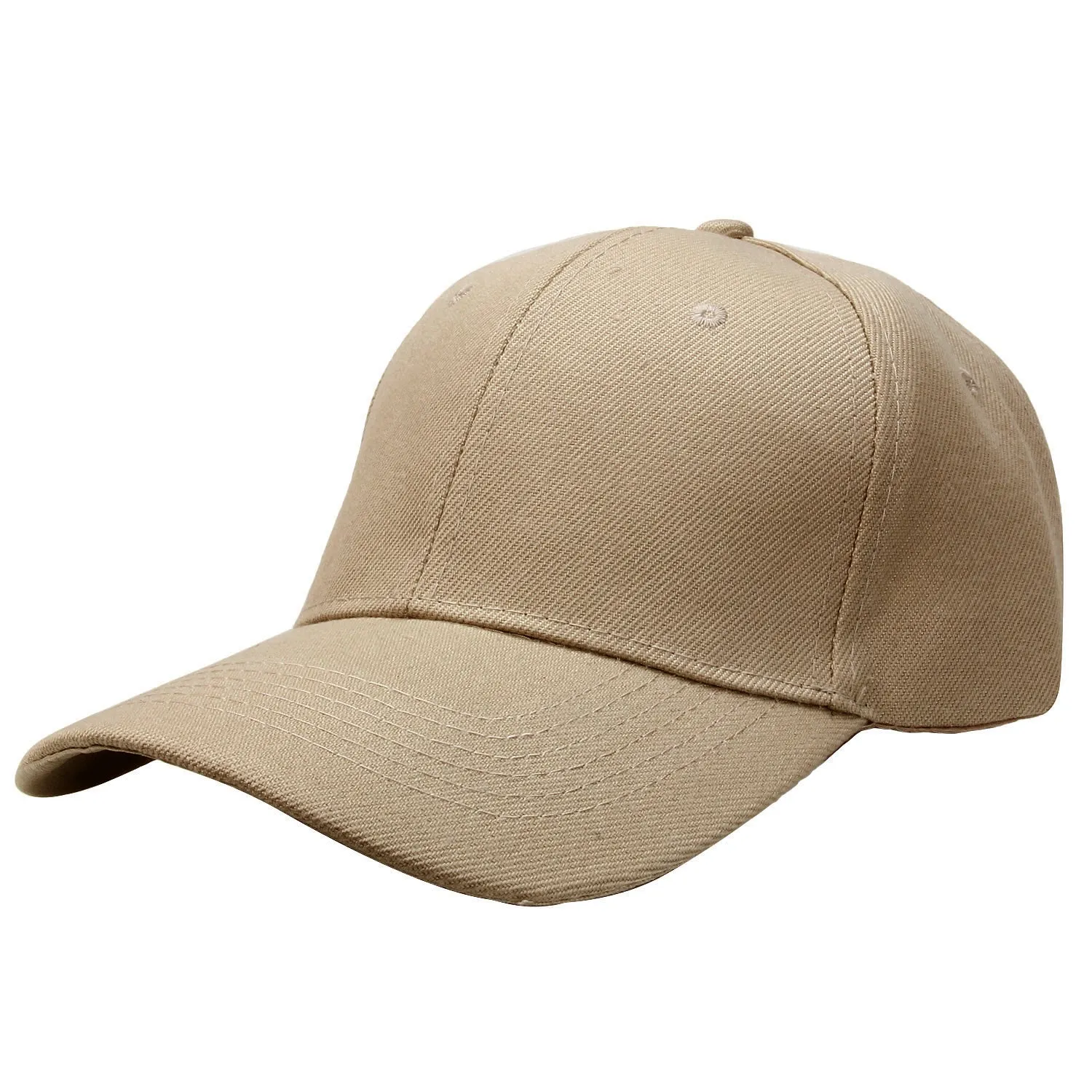12-Pack Baseball Dad Cap Velcro Strap Adjustable Size - Khaki