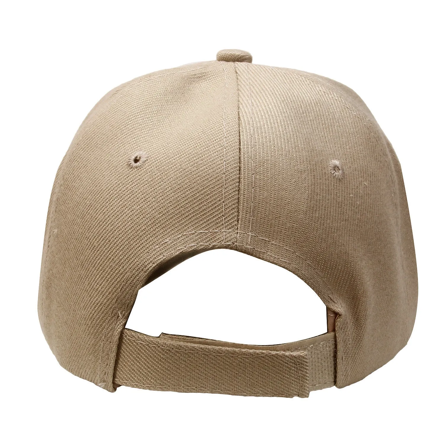 12-Pack Baseball Dad Cap Velcro Strap Adjustable Size - Khaki