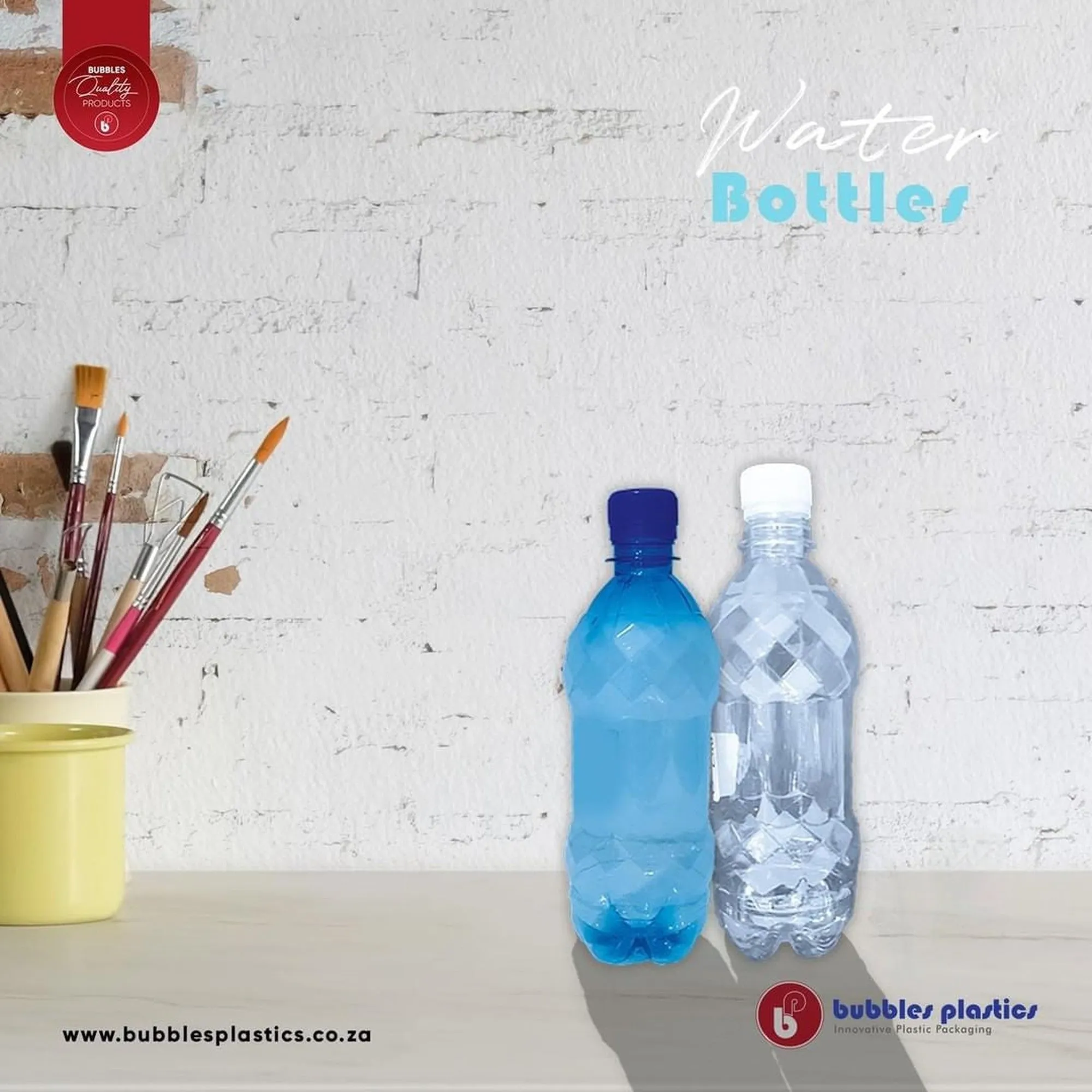 500ml PET Plastic Water Bottle Diamond Blue - BOT082