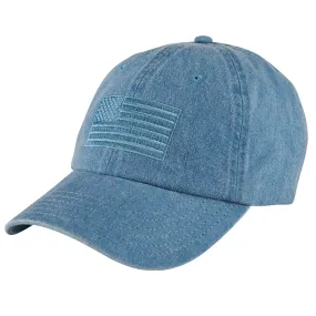 American Flag Washed Denim Cap
