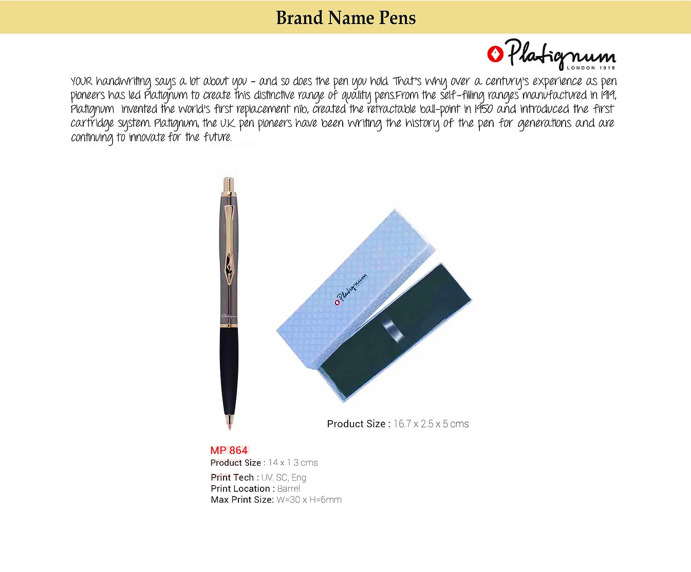 AMS- MP 864 Platignum Ball Pen