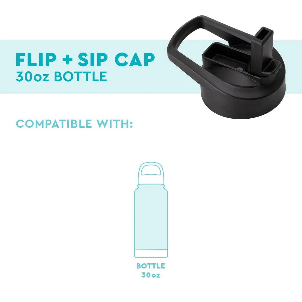 Black Flip   Sip Cap 30oz Bottle