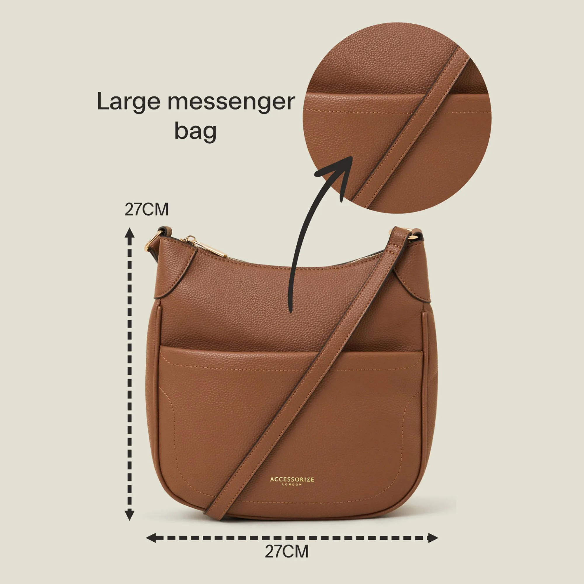 Brown Large messenger bag