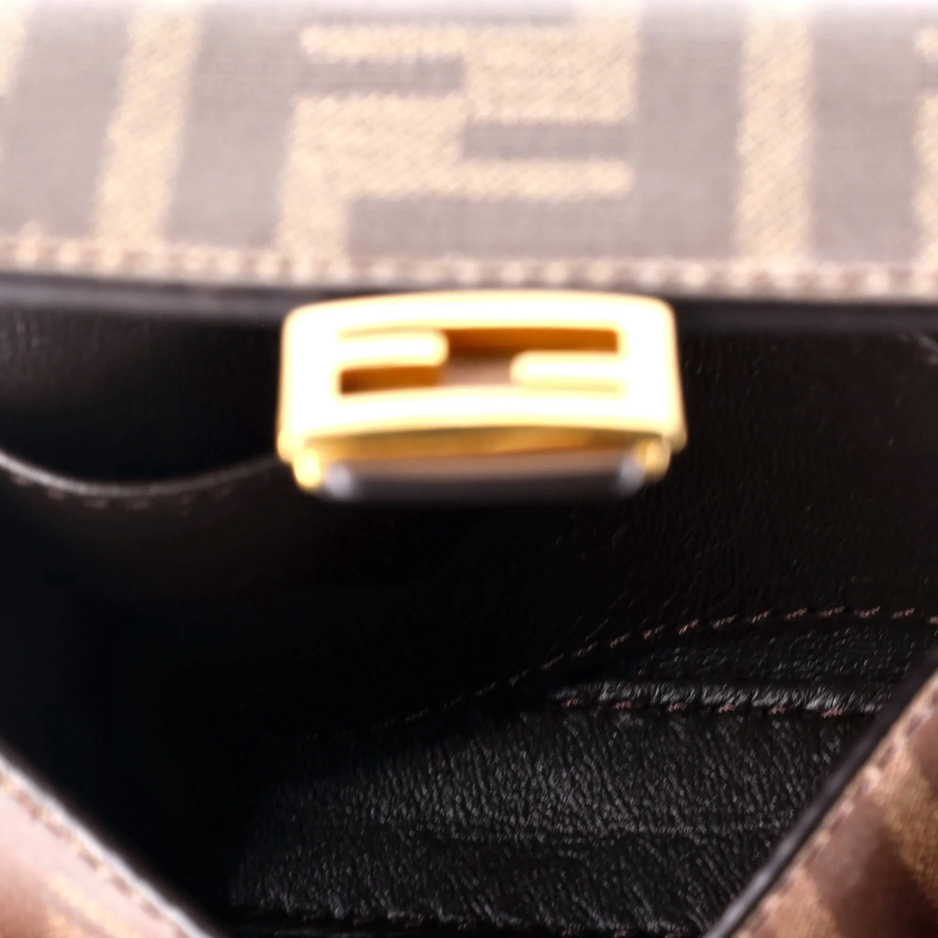 Chain Baguette Charm Bag Zucca Coated Canvas Nano