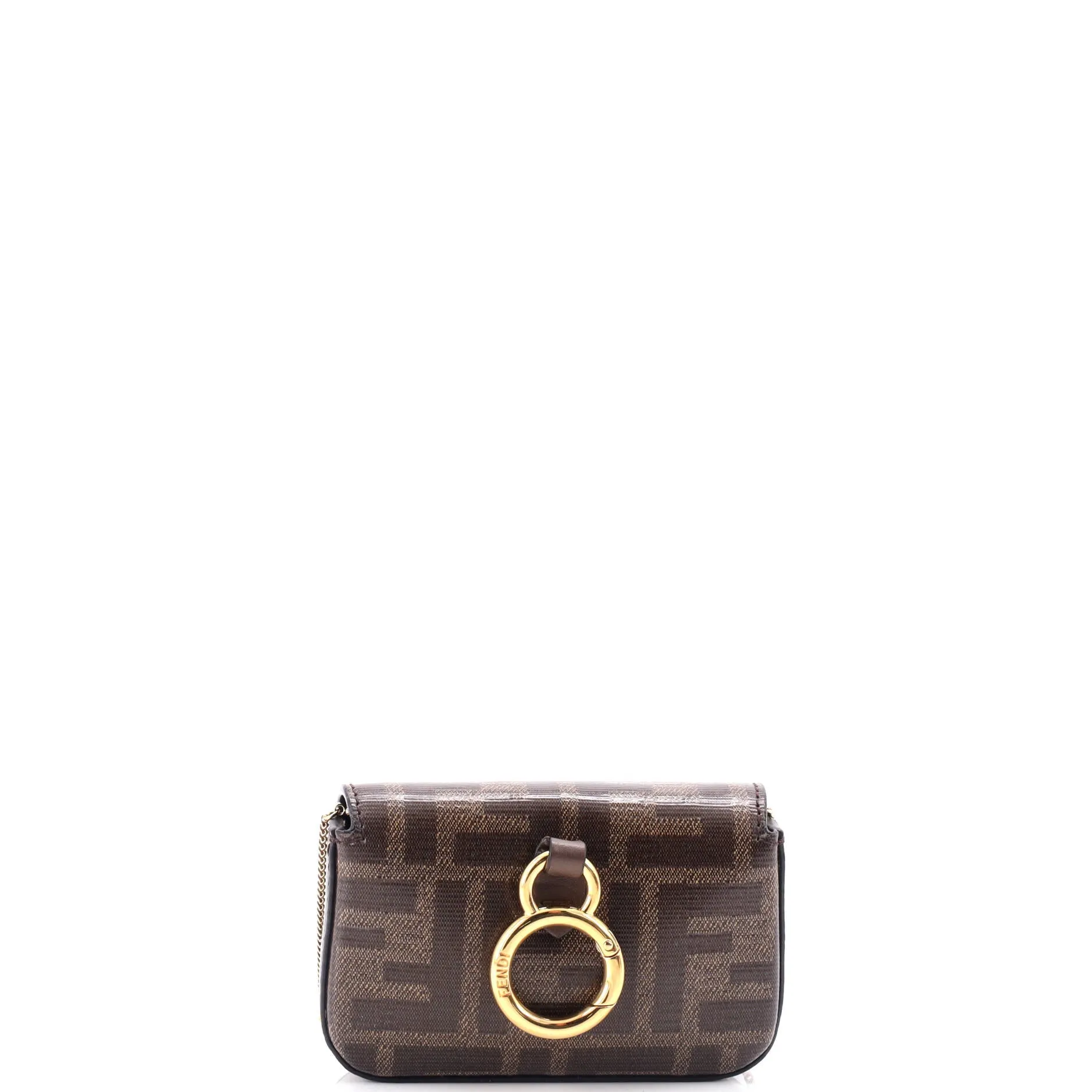 Chain Baguette Charm Bag Zucca Coated Canvas Nano
