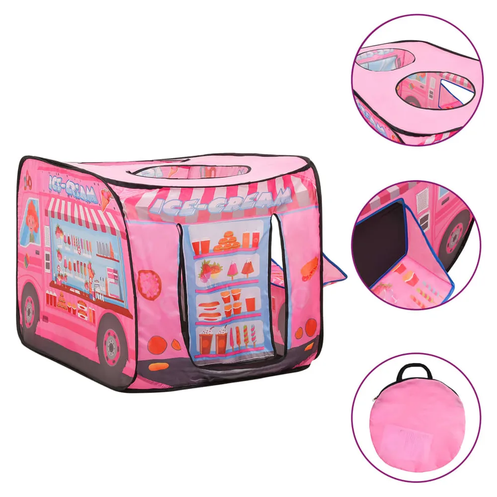Children Play Tent with 250 Balls Pink 70x112x70 cm