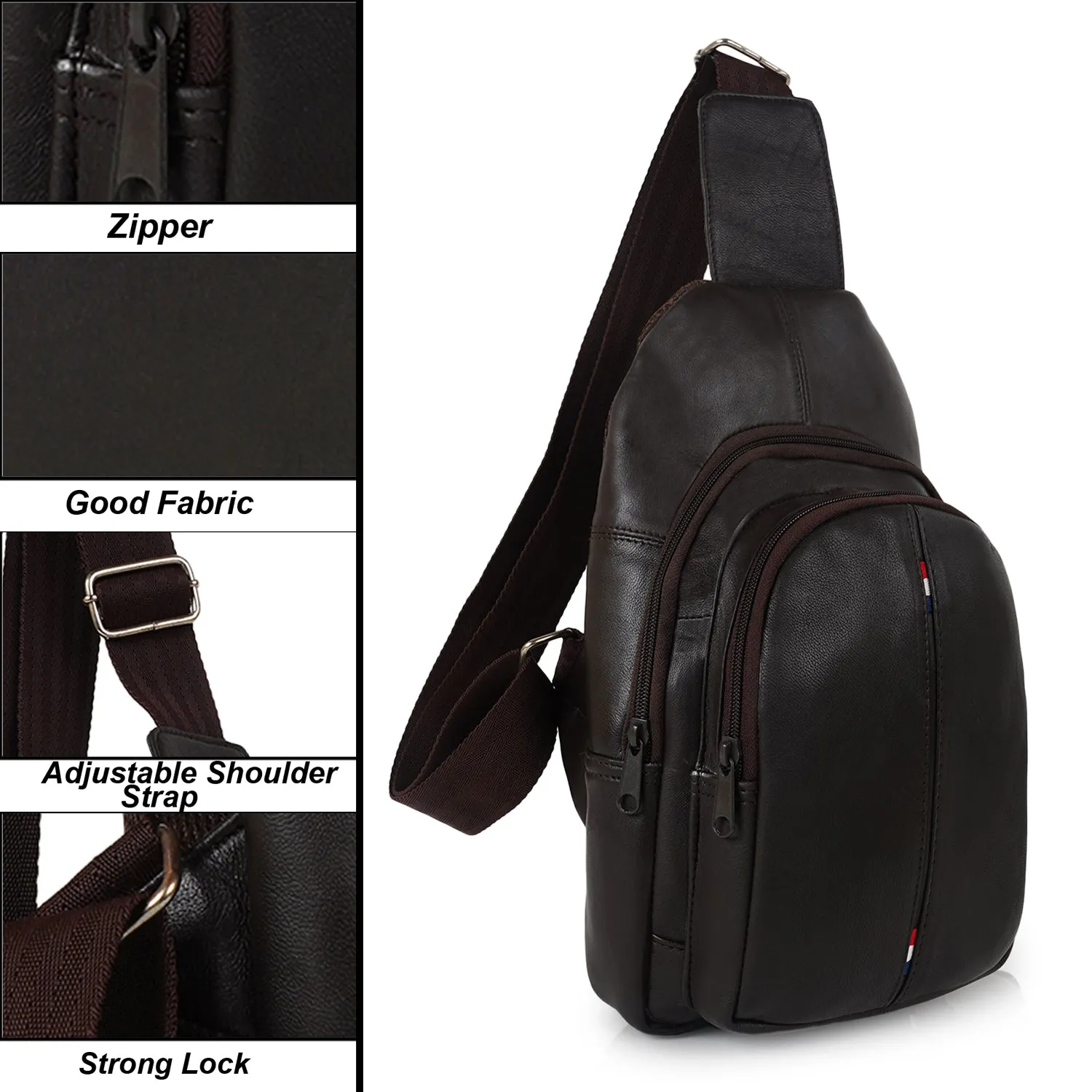 CIMONI Unisex Leather Crossbody Backpack on Sale with Warrenty
