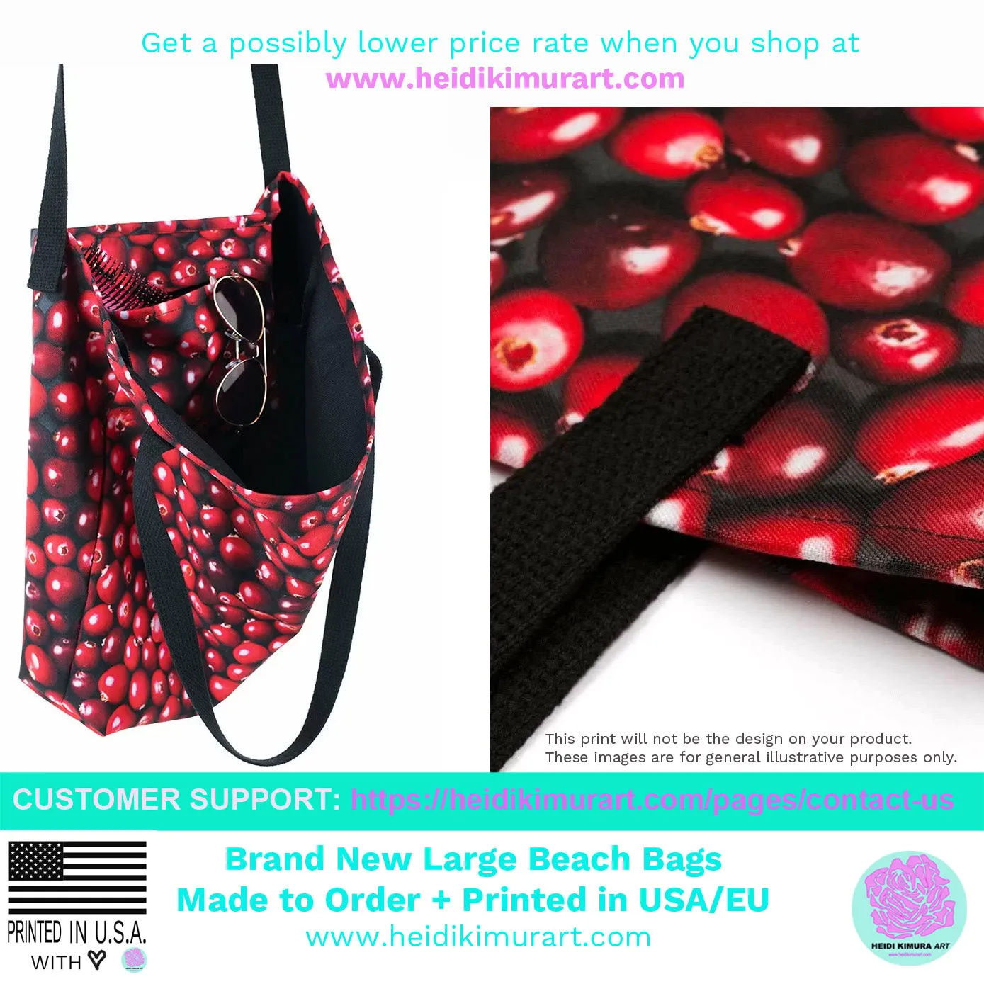 Designer Zebra Tote Bag, Black White Zebra Animal Pattern Print Large Tote 16"x20" Beach Bag- Made in USA/EU