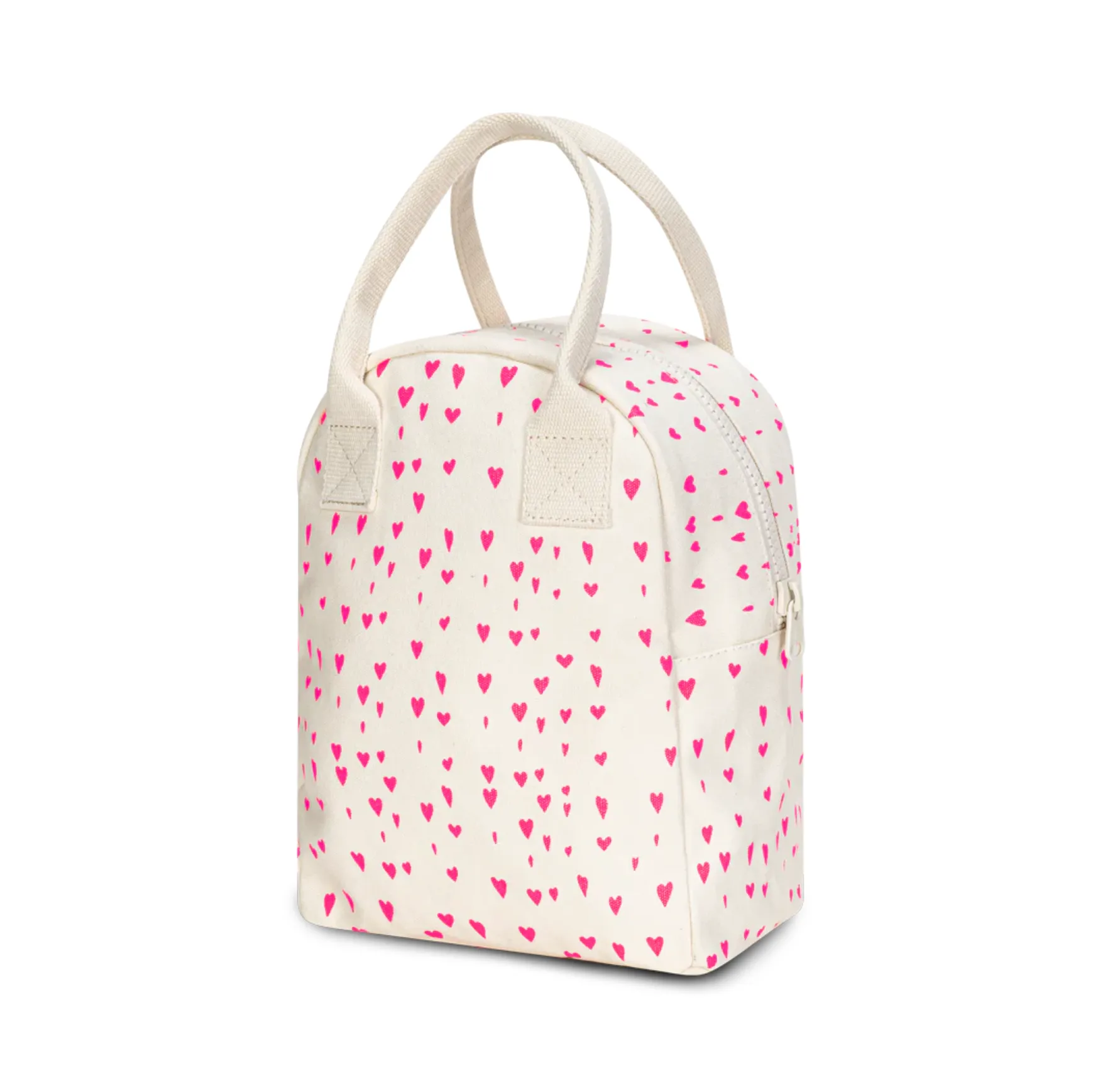 Fluf Zipper Lunch Bag - Tiny Hearts