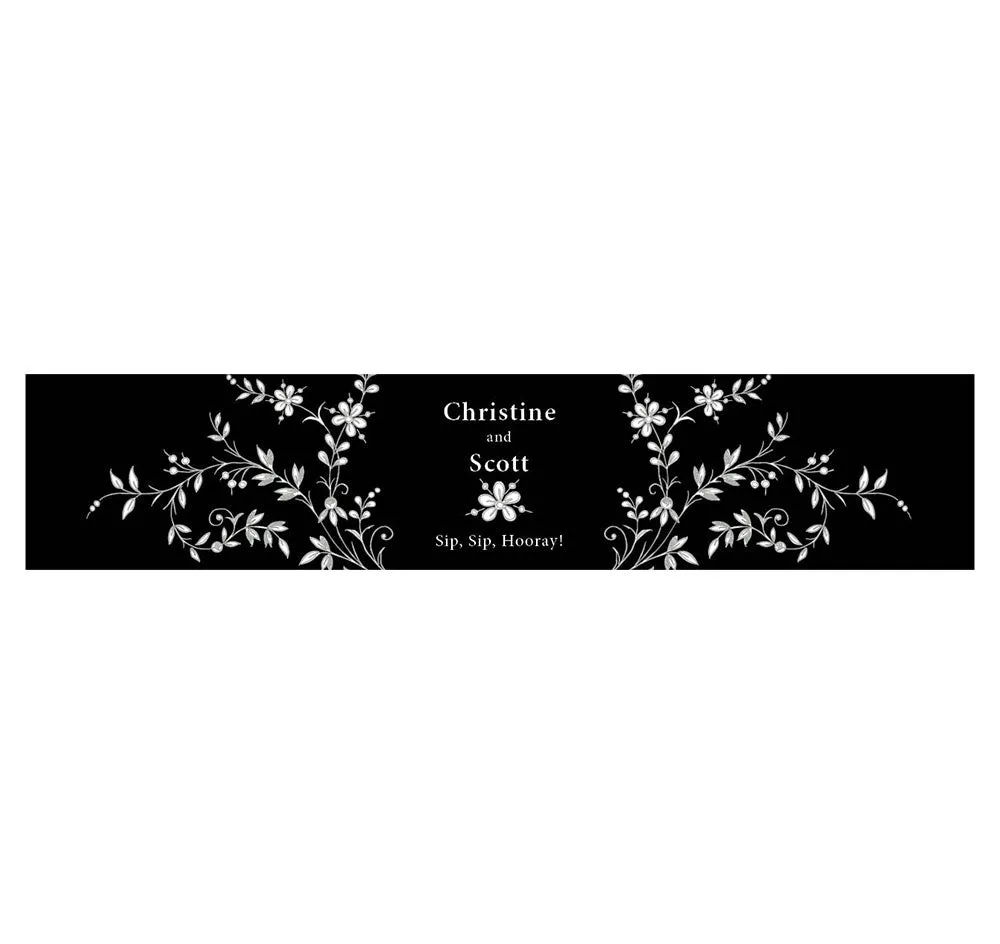 Forget Me Not Wedding Water Bottle Labels