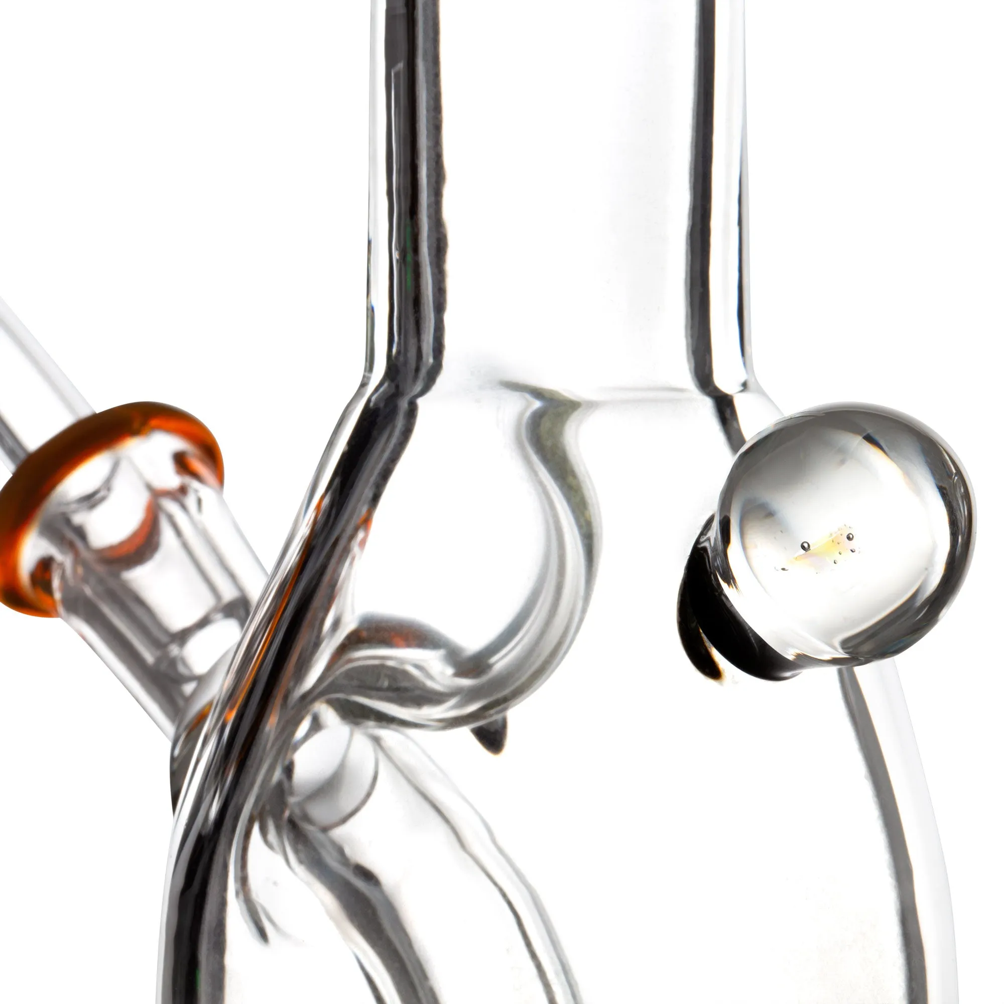 GMay Glass Amber Purple Sake Bottle Dab Rig