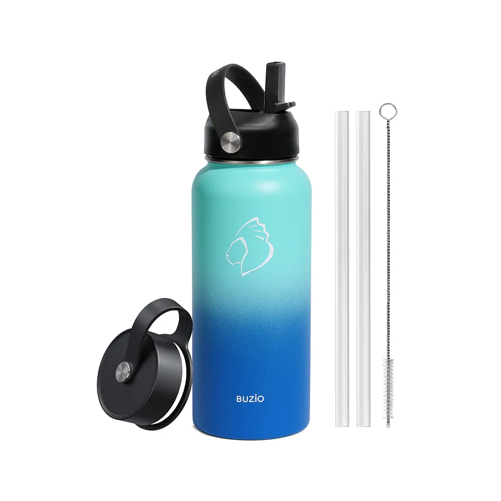 Insulated Water Bottles with 2 Lids | 22oz - 128oz