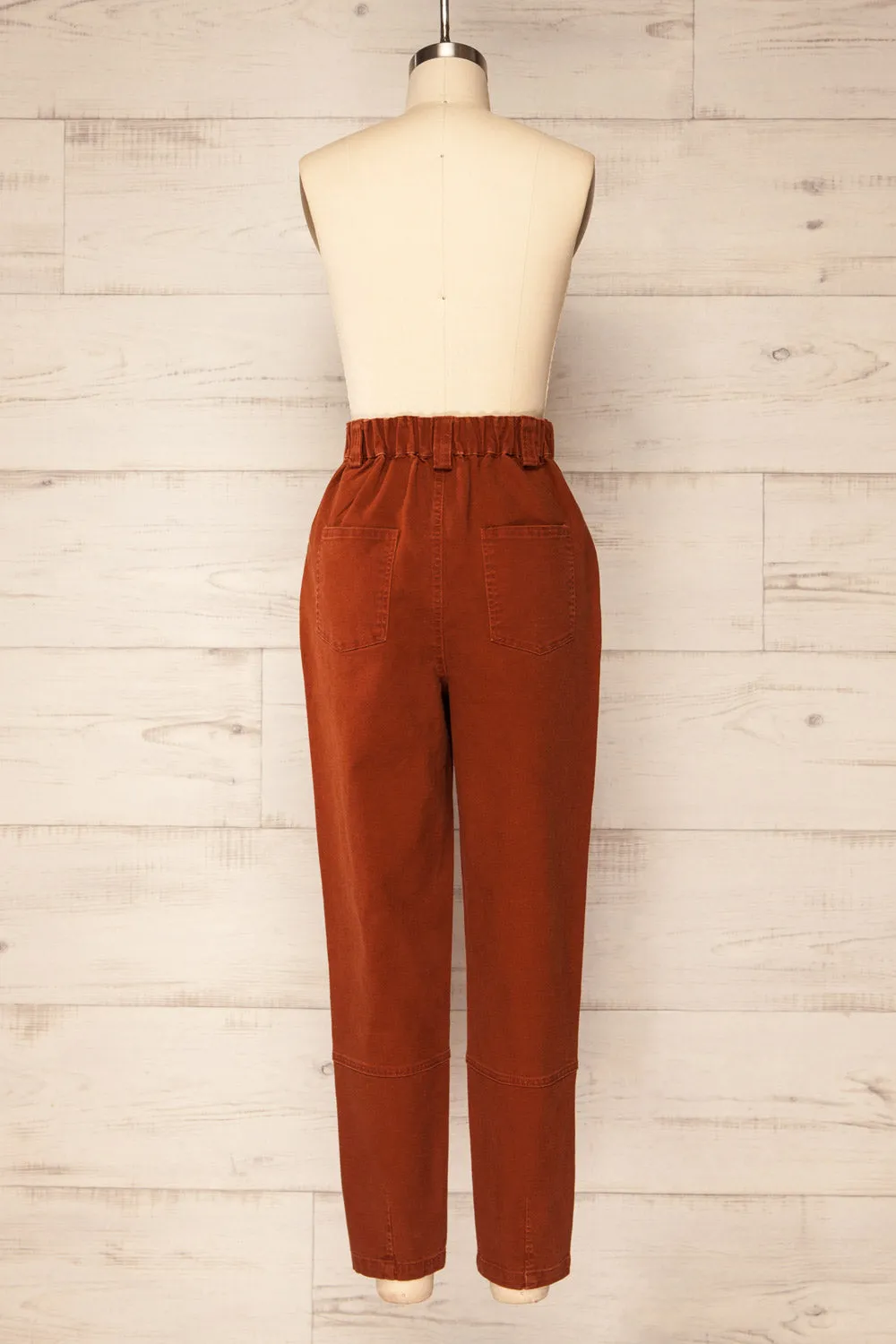 Ostapriet | Paper Bag Waist Pants w/ Elastic Waistband