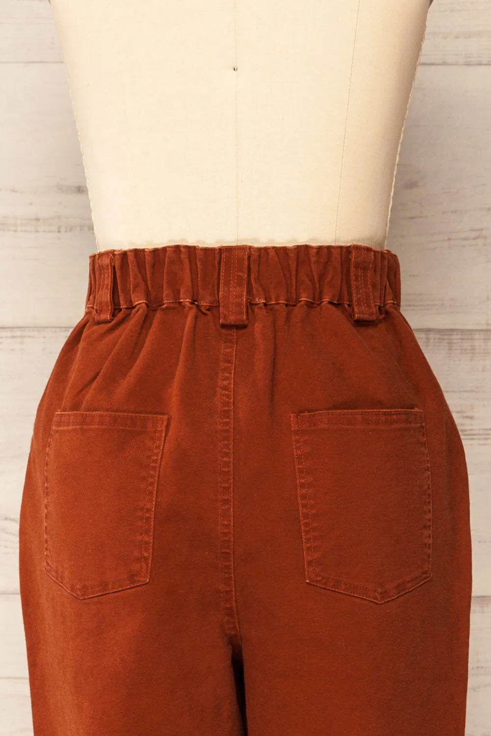 Ostapriet | Paper Bag Waist Pants w/ Elastic Waistband