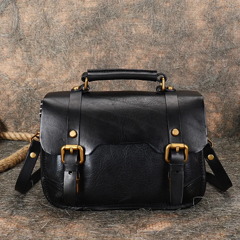 Small Womens Genuine Leather Shoulder Satchel Bag Handbags for Women