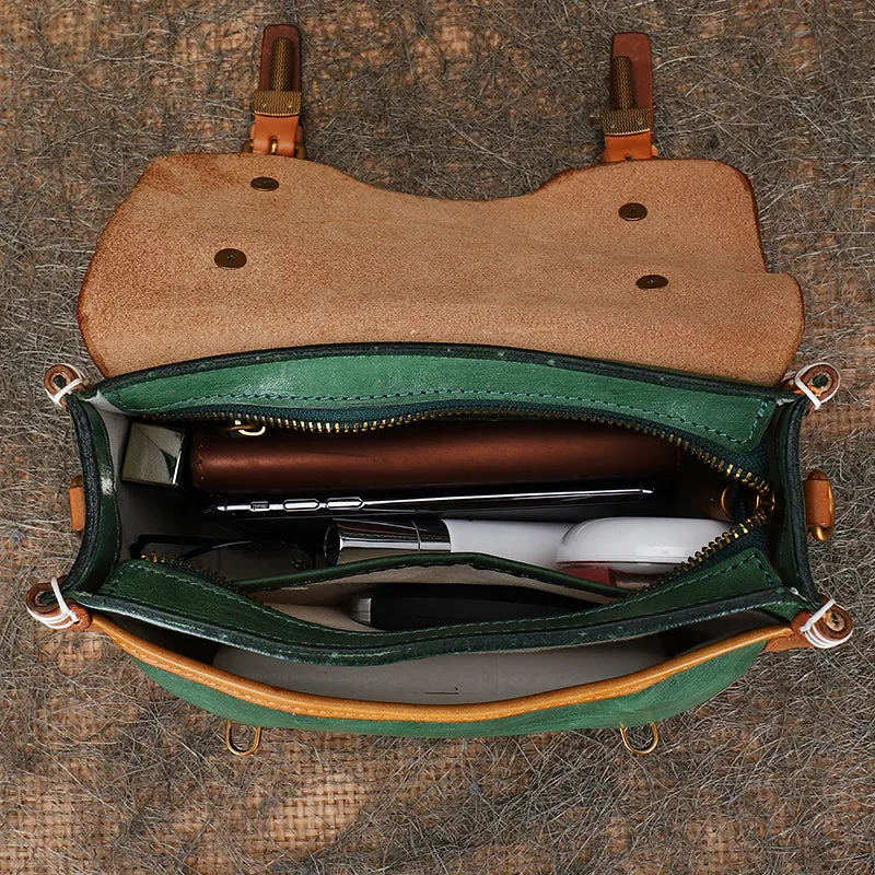 Small Womens Genuine Leather Shoulder Satchel Bag Handbags for Women