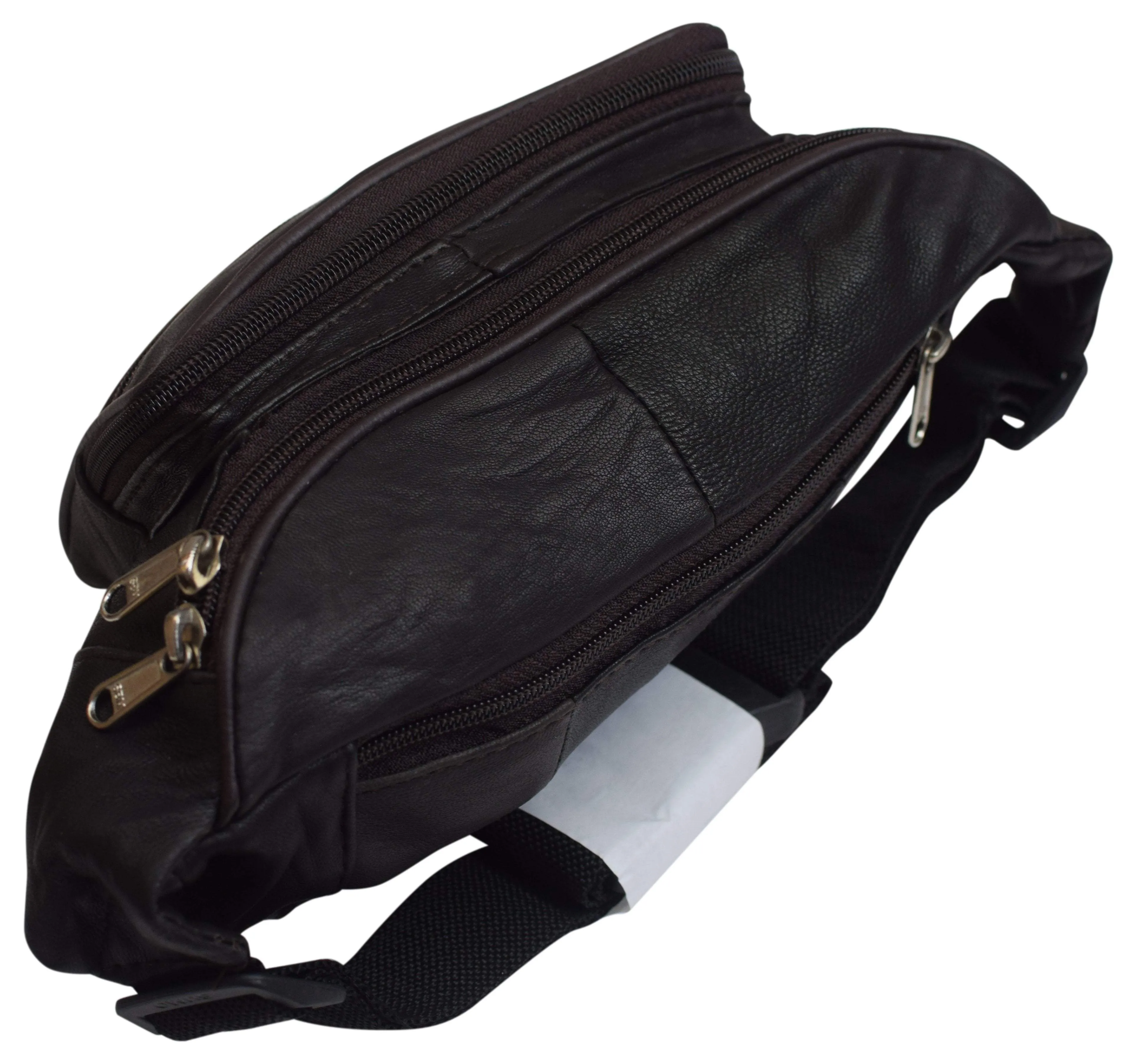 Swiss Marshall Genuine Leather Fanny Pack Waist Bag Classic Style Travel Organizer