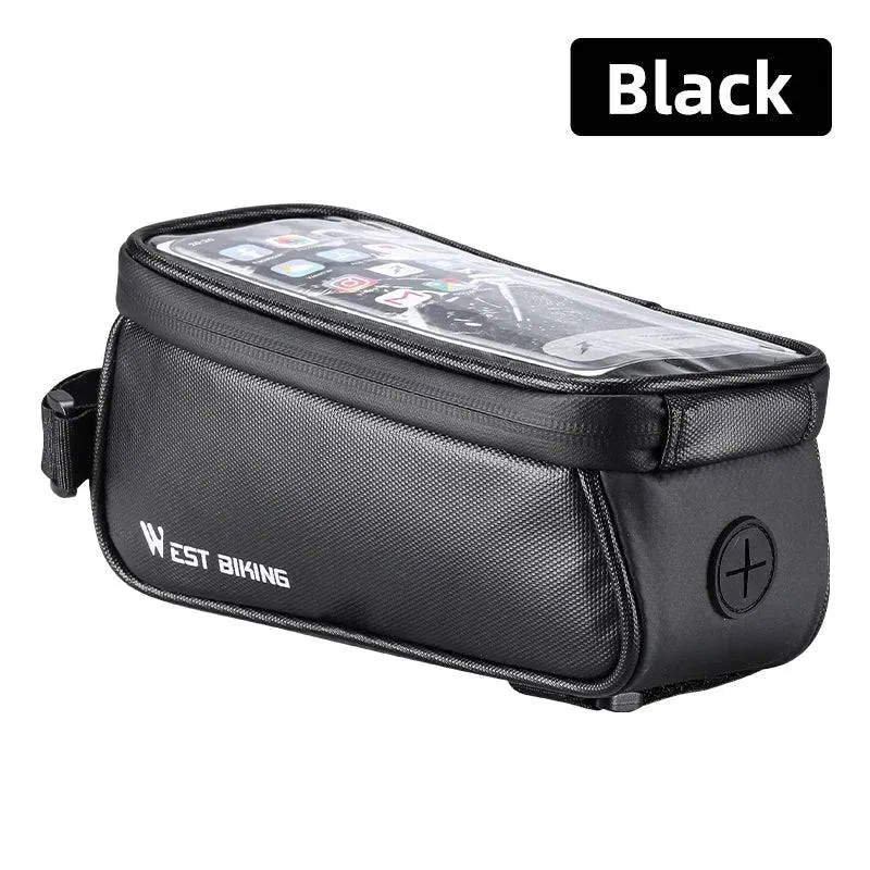 Waterproof Bicycle Front Frame Bag Touch Screen 7 Inch Phone Holder Cycling Top Tube Bag Road Bike MTB Accessories