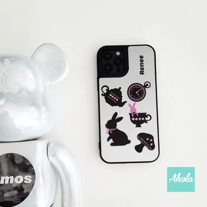 【Wonderland】Protective Mirror Phone Case 全包邊鏡面名字電話殼